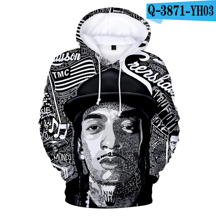 3D Hooded Sweatshirt Inspired by Nipsey Hussle
