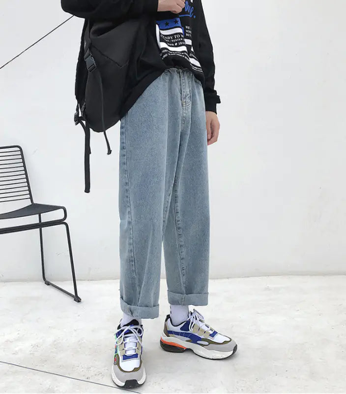 Loose Straight Wide Leg Jeans Pants