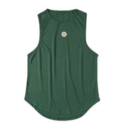 Men's Casual Polyester Fiber Gym Vest - Breathable Design
