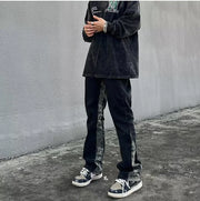 Men's High Street Camouflage Stitching Jeans