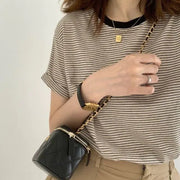 Women's Casual Summer Stripe Loose T-shirt