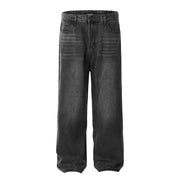 Men's Loose-Fit Washed Wide Leg Leisure Jeans